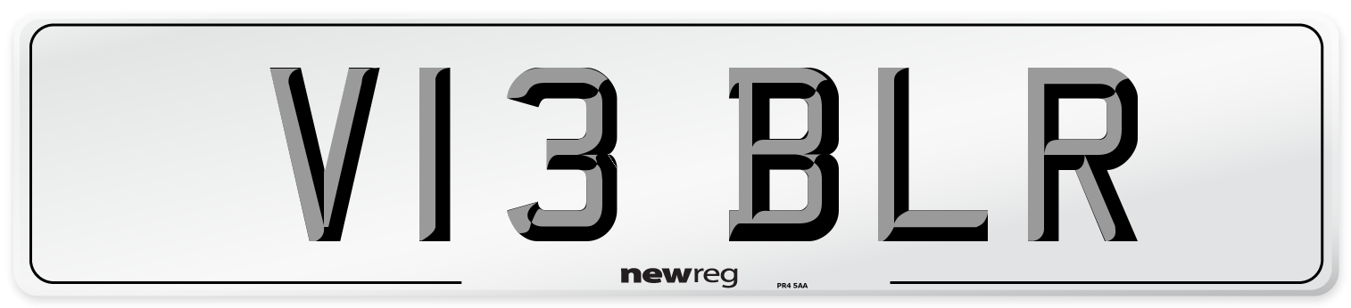 V13 BLR Number Plate from New Reg